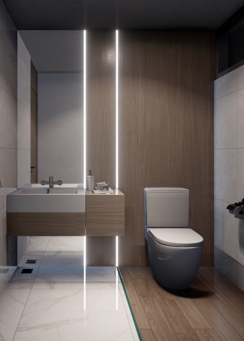 Medio baño moderno minimalista